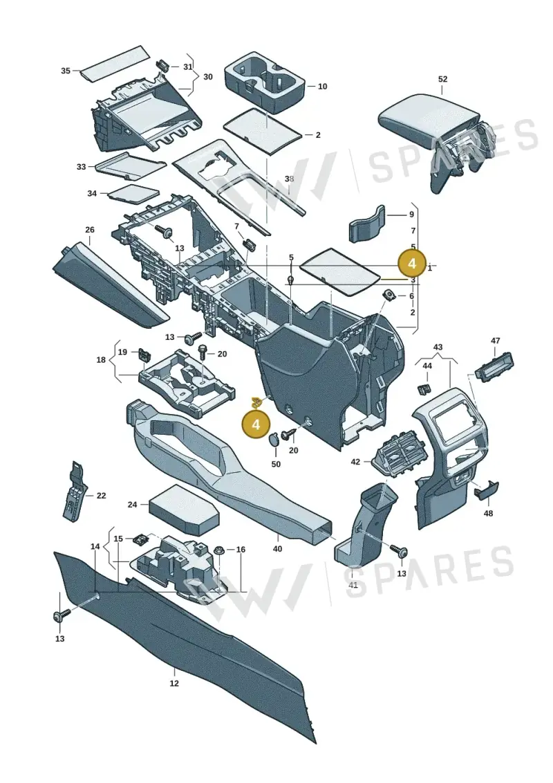 5N0867190 — Volkswagen Tiguan 2.0 (2023-) diagram 57x863500, position 4