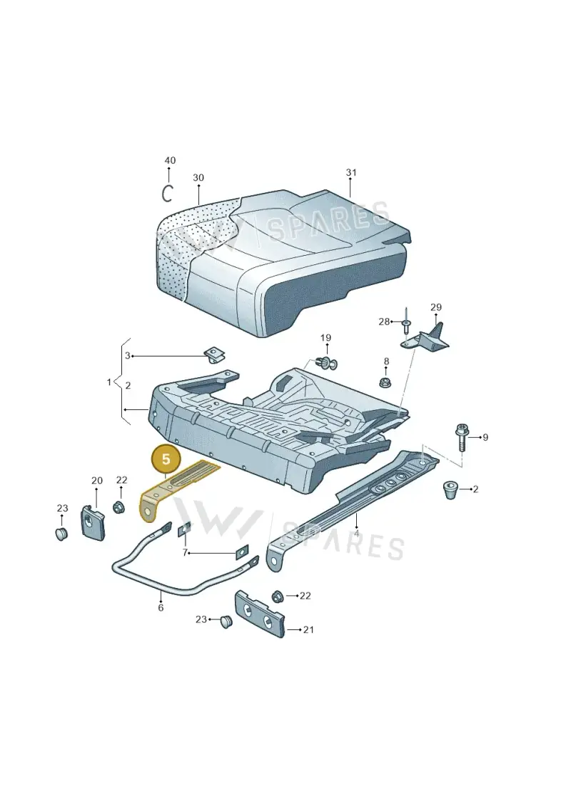 5N0885862A — Volkswagen Tiguan (2011-2018) diagram 719885020, position 5