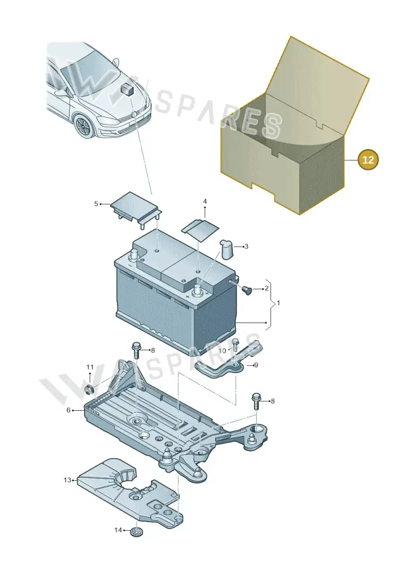 5N0915411D — Volkswagen Golf 2.0 (2016-2020) diagram 746915000, position 12