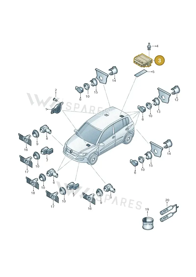 5N0919475D — Volkswagen Tiguan 4Motion (2011-2018) diagram 719919000, position 3
