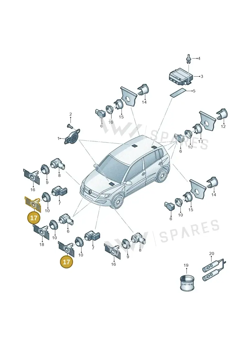 5N0919493D — Volkswagen Tiguan (2011-2018) diagram 719919000, position 17
