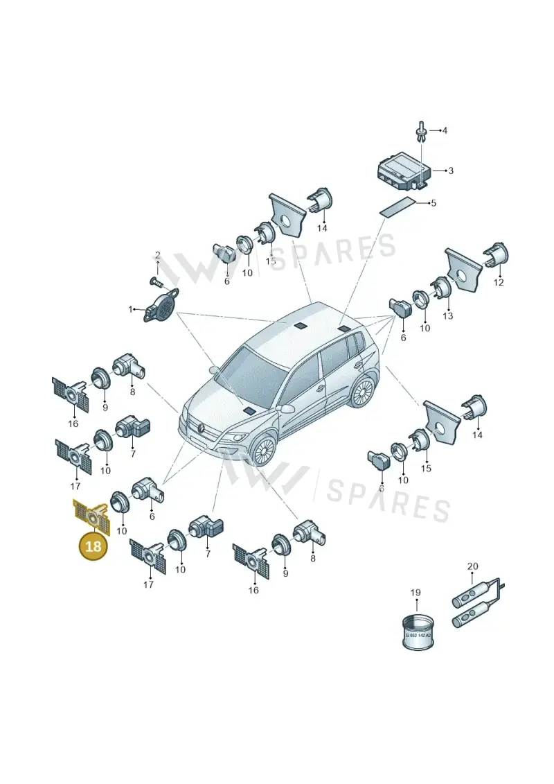 5N0919494G — Volkswagen Tiguan 4Motion (2011-2018) diagram 719919000, position 18