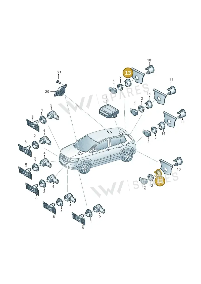 5N0919504B — Volkswagen Tiguan (2009-2019) diagram 634919050, position 13