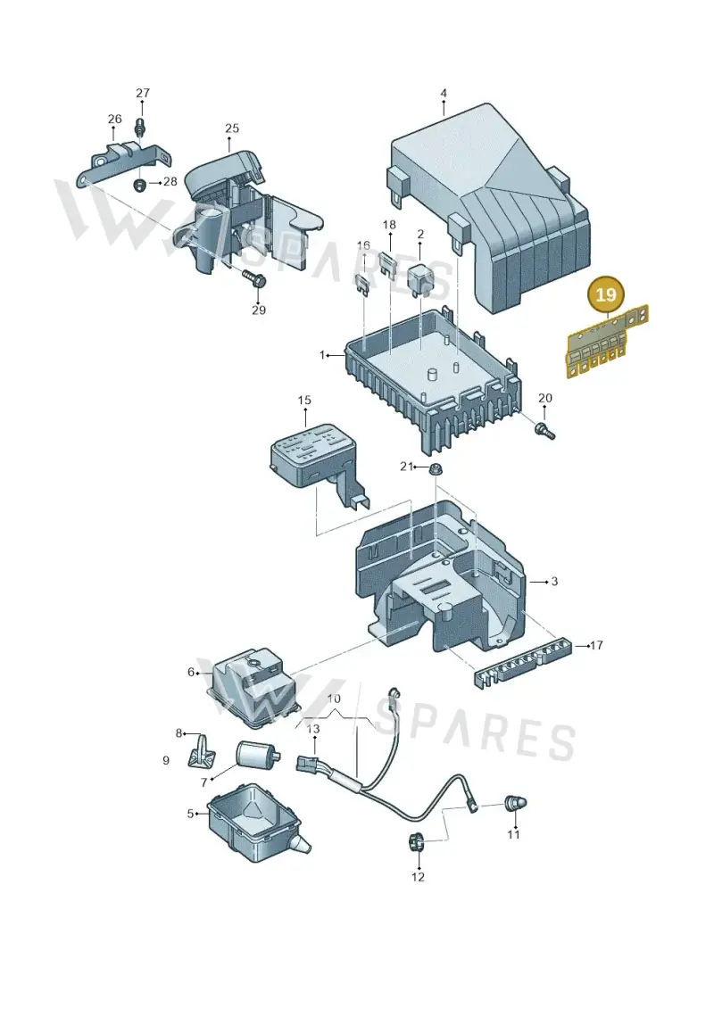 5N0937629A — Audi RS Q3 (2013-2018) diagram 764937200, position 19