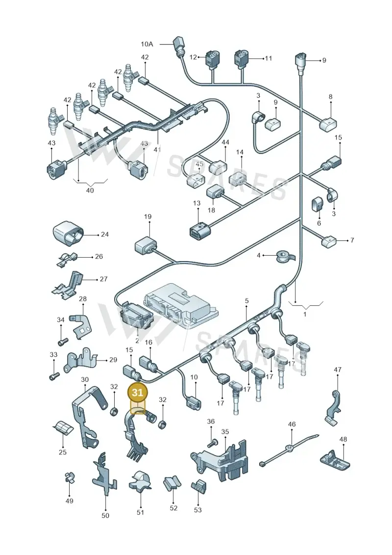 5N0971858A — Volkswagen Tiguan (2009-2019) diagram 688971120, position 31