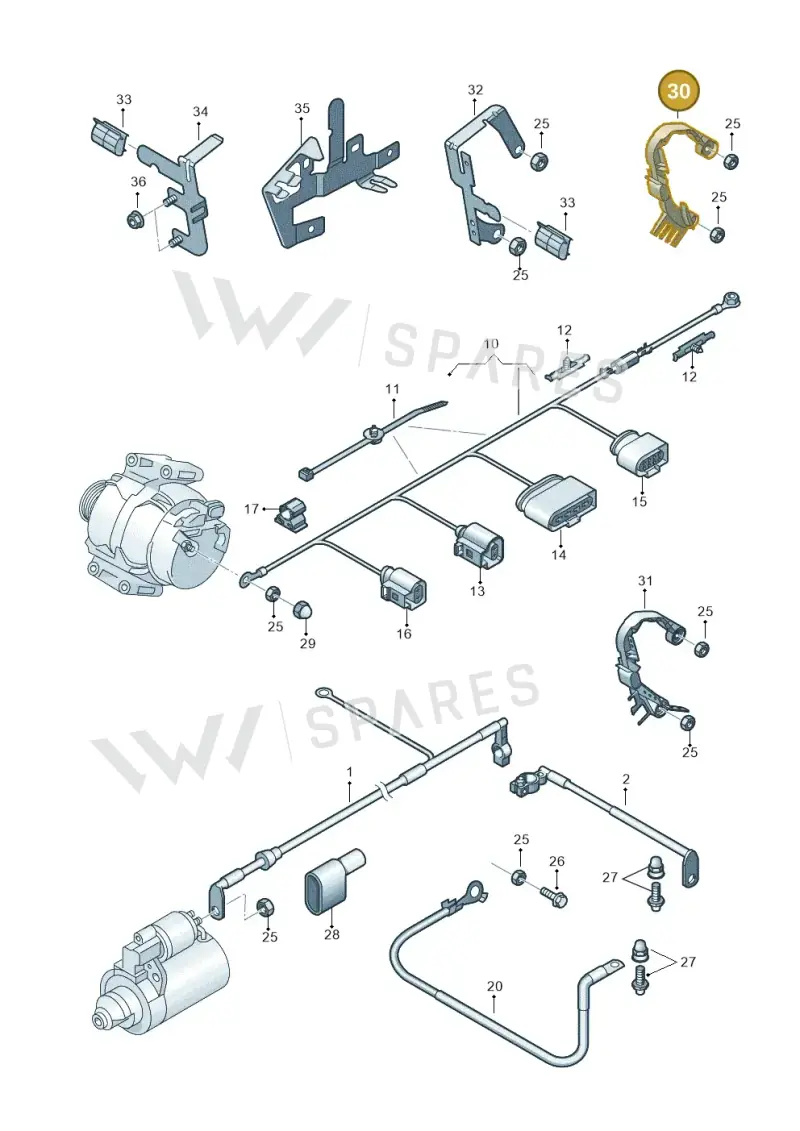 5N0971858 — Volkswagen Tiguan 4Motion (2011-2018) diagram 634971010, position 30