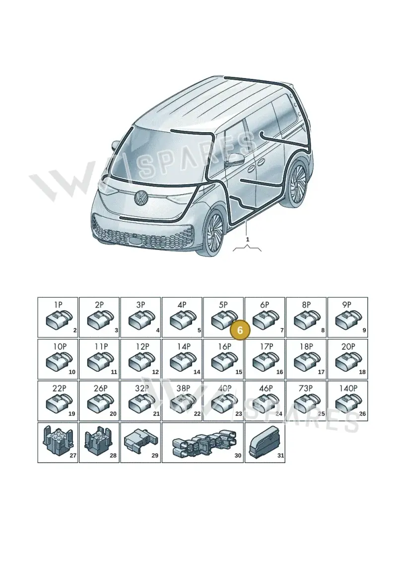 5N0972705 — Volkswagen ID.Buzz (2022-) diagram 15a972000, position 6