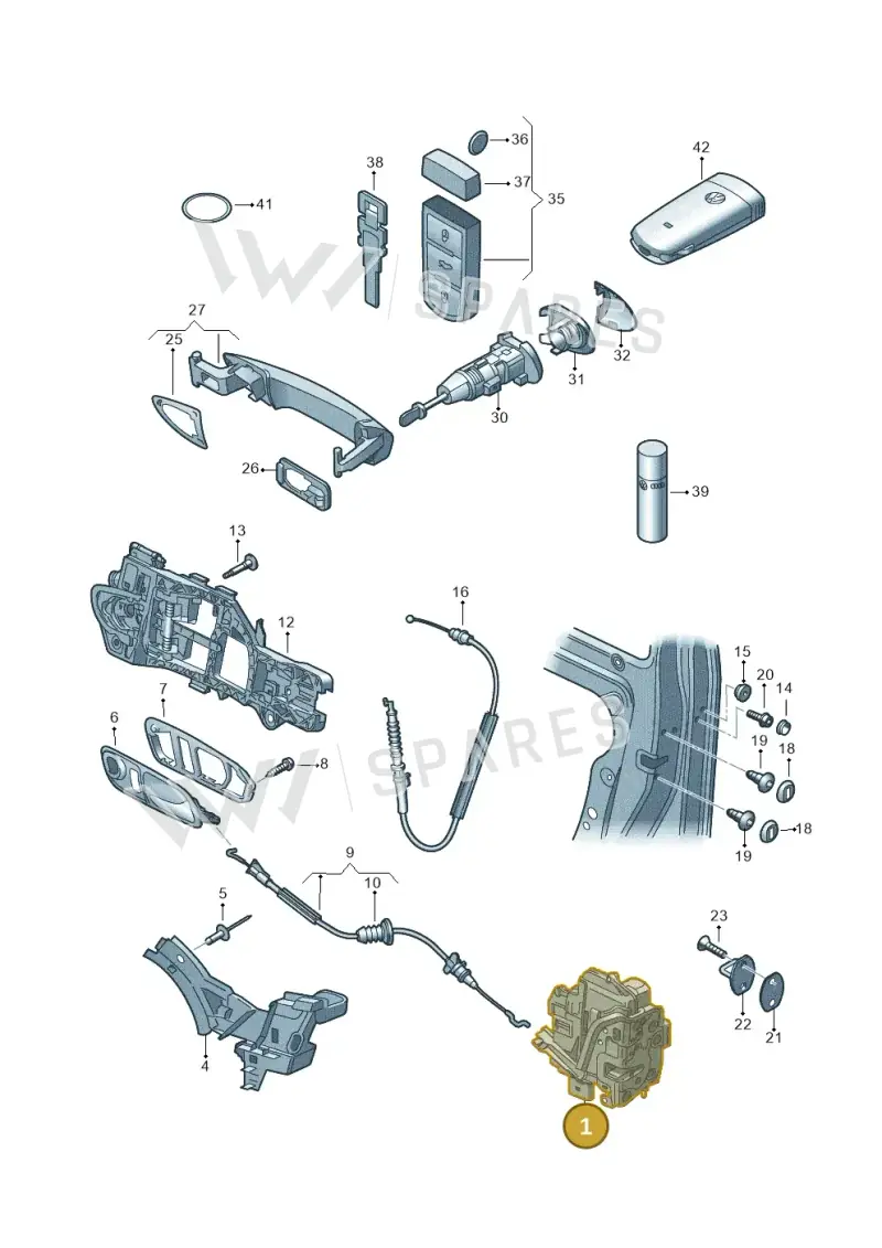 5N1837016E — Volkswagen Passat CC (2011-2016) diagram 645837000, position 1