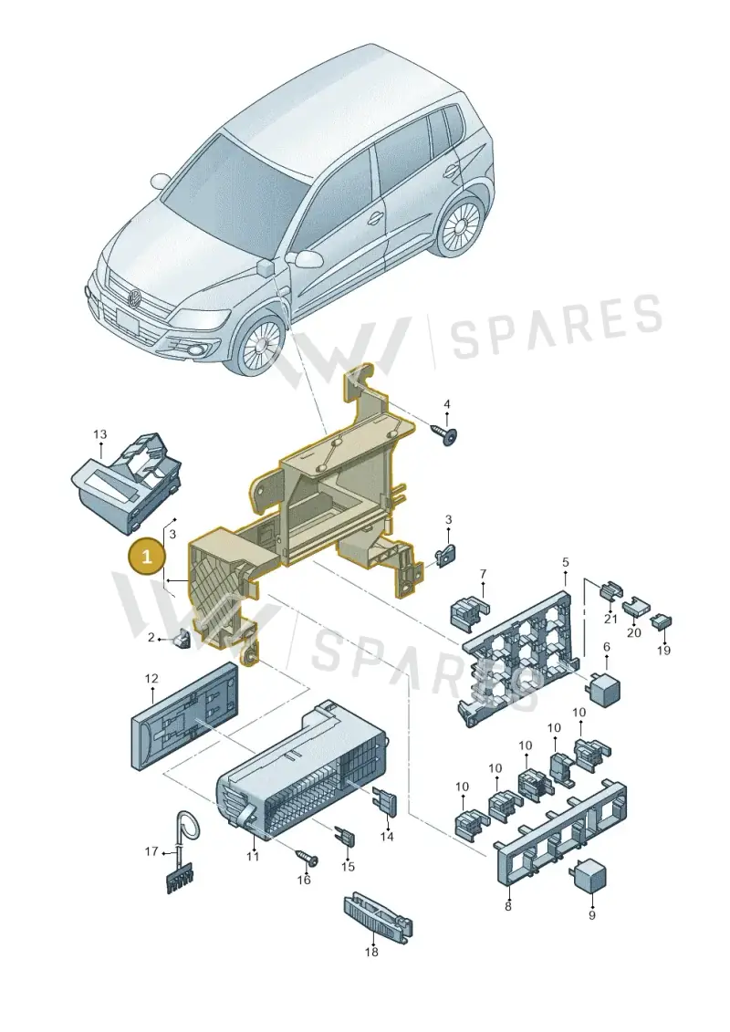 5N1959503C — Volkswagen Tiguan 4Motion (2011-2018) diagram 719937100, position 1