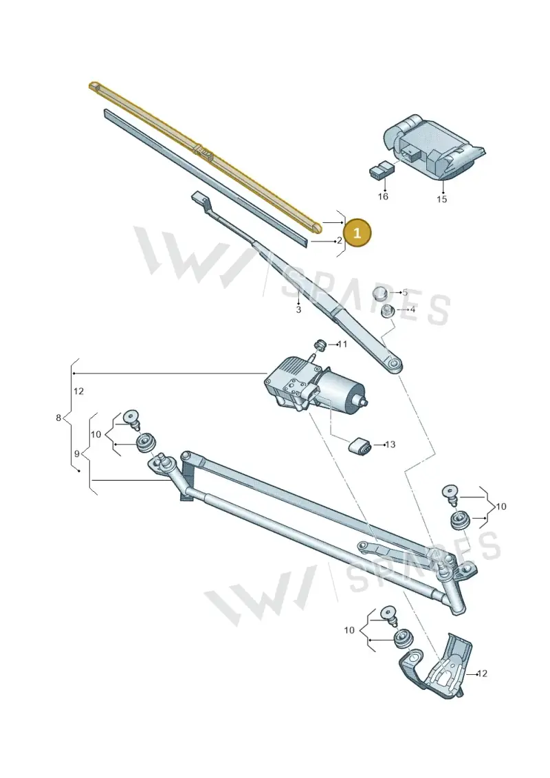 5N2998002 — Volkswagen Tiguan 4Motion (2011-2018) diagram 634955000, position 1