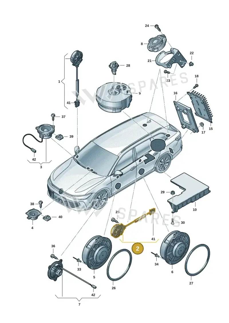 5NA035412 — Volkswagen Passat estate (2023-) diagram 3j0035350, position 2