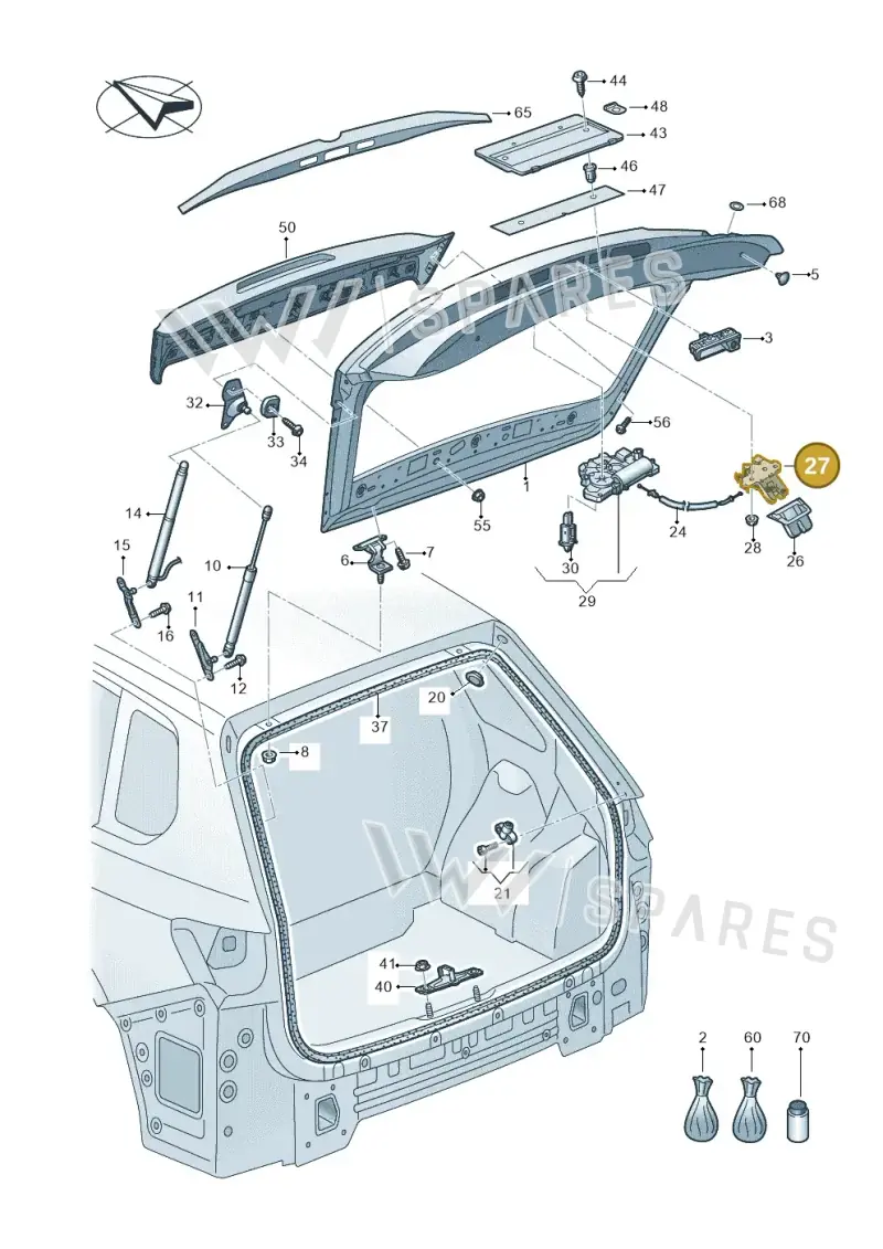 5NA827506 — Volkswagen Touareg (2017-2025) diagram 439827000, position 27