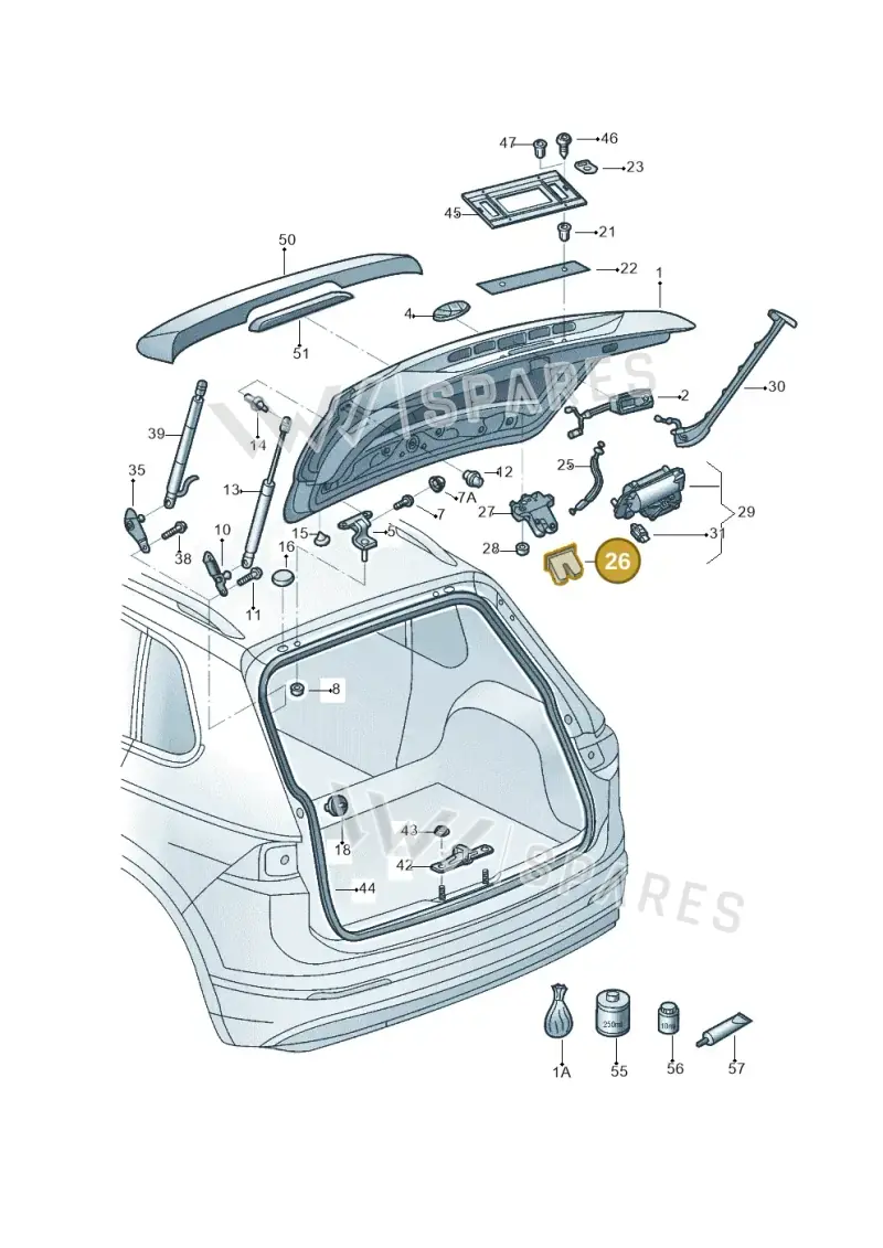 5NA8275209B9 — Volkswagen Tiguan 2.0 4Motion (2017-2024) diagram 833827000, position 26