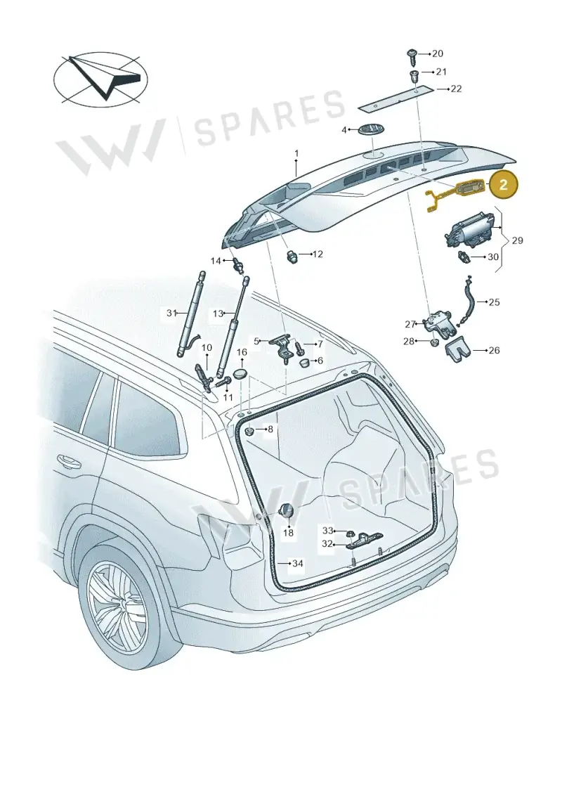 5NA827566D — Volkswagen Atlas (2016-2023) diagram 829827000, position 2