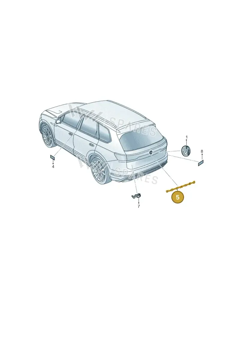 5NA853687D2ZZ — Volkswagen Touareg (2017-2023) diagram 439853060, position 5