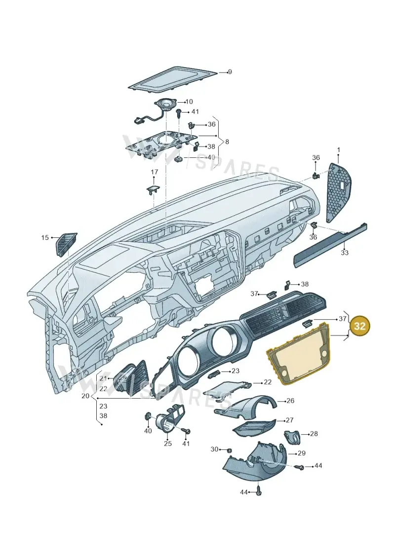 5NA858069DEUO — Volkswagen Tiguan 2.0 4Motion (2016-2022) diagram 810857010, position 32