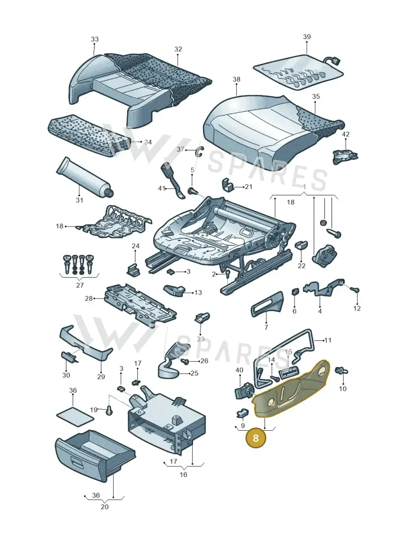 5NA881313C82V — Volkswagen Tiguan 2.0 4Motion (2017-2024) diagram 833881000, position 8