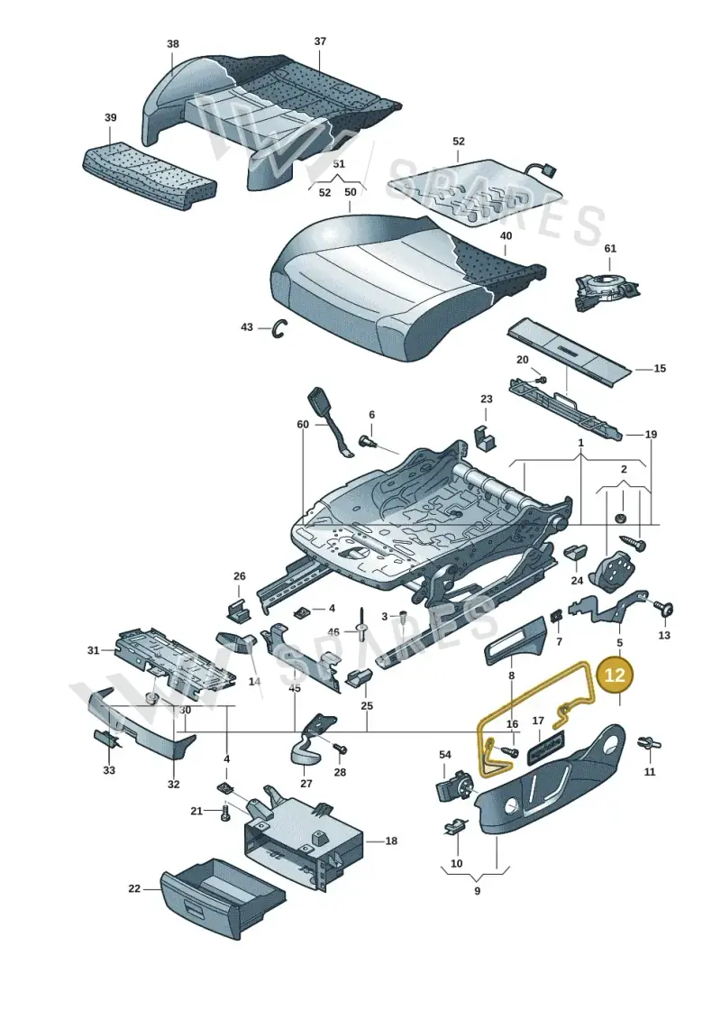 5NA881559 — Volkswagen Caddy Maxi Kombi (2020-2024) diagram 2ka881000, position 12