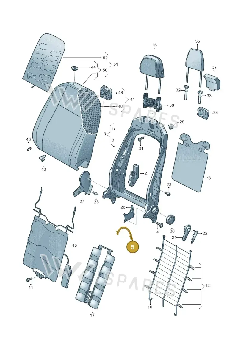 5NA881716 — Volkswagen Passat estate (2023-) diagram 570881200, position 5