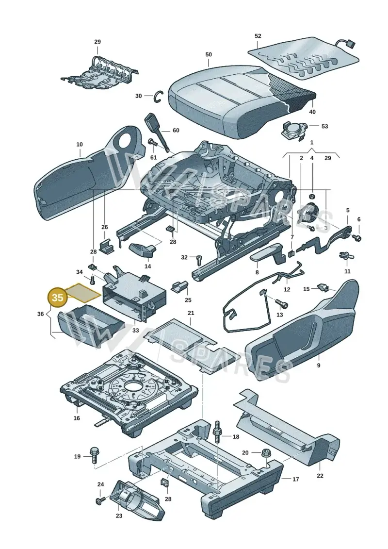 5NA881892 — Volkswagen Multivan (2021-) diagram 7t0881000, position 35