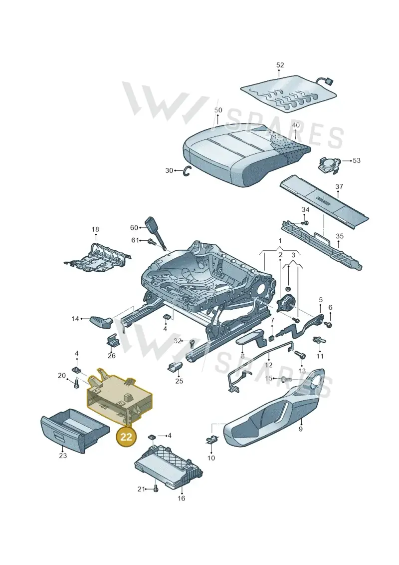 5NA8826009B9 — Volkswagen T-Cross 1,0 (2018-2024) diagram 587881000, position 22