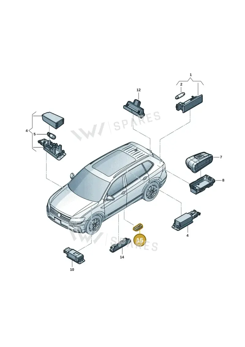 5NA947411G — Volkswagen Tiguan 2.0 4Motion (2017-2024) diagram 833947005, position 15