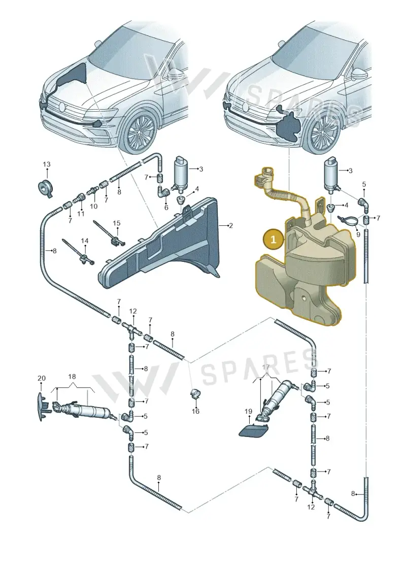 5NA955453B — Volkswagen Tiguan 2.0 4Motion (2017-2024) diagram 884955300, position 1