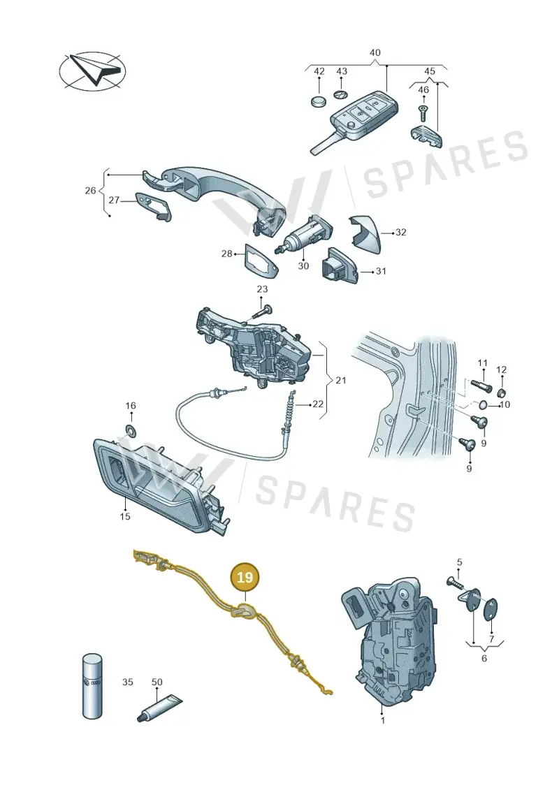 5NA972296C — Volkswagen Tiguan 2.0 4Motion (2016-2024) diagram 869837000, position 19