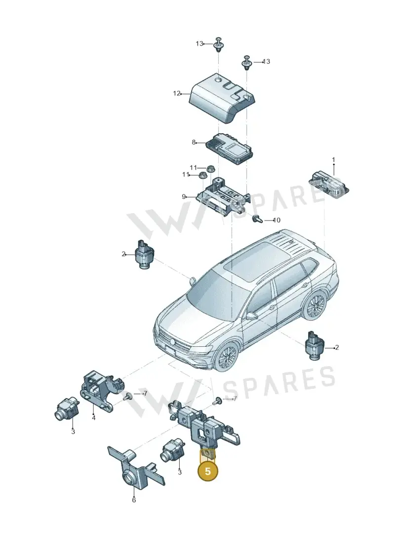 5NA980561B9B9 — Volkswagen Tiguan 2.0 4Motion (2017-2024) diagram 833907200, position 5