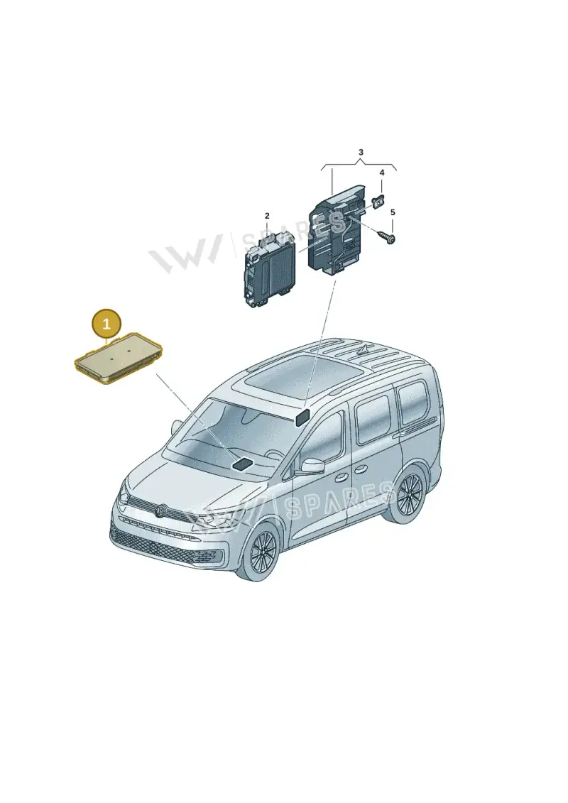 5NA980611 — Volkswagen Caddy Maxi Kombi (2020-2024) diagram 2ka035050, position 1