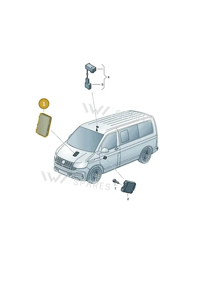 5NA980611 — Volkswagen Transport. multivan (2019-2024) diagram 7em035050, position 1