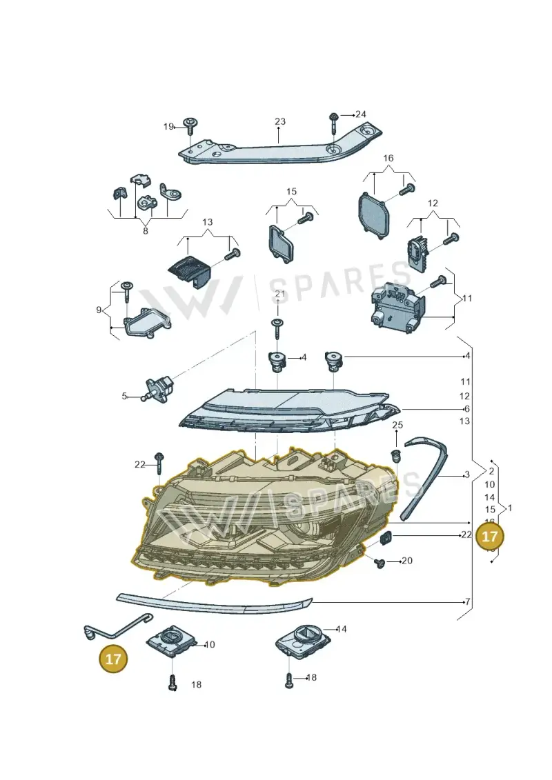 5NA998718 — Volkswagen Tiguan 2.0 4Motion (2017-2024) diagram 833941200, position 17
