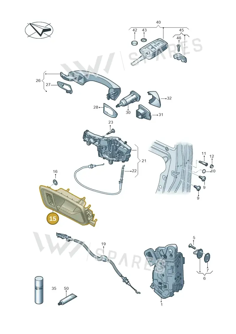 5NB837019FEVO — Volkswagen Tiguan 2.0 4Motion (2016-2024) diagram 869837000, position 15