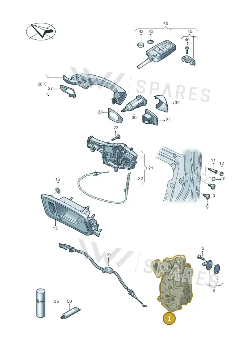 5NC837016D — Volkswagen Tiguan 2.0 4Motion (2016-2024) diagram 869837000, position 1