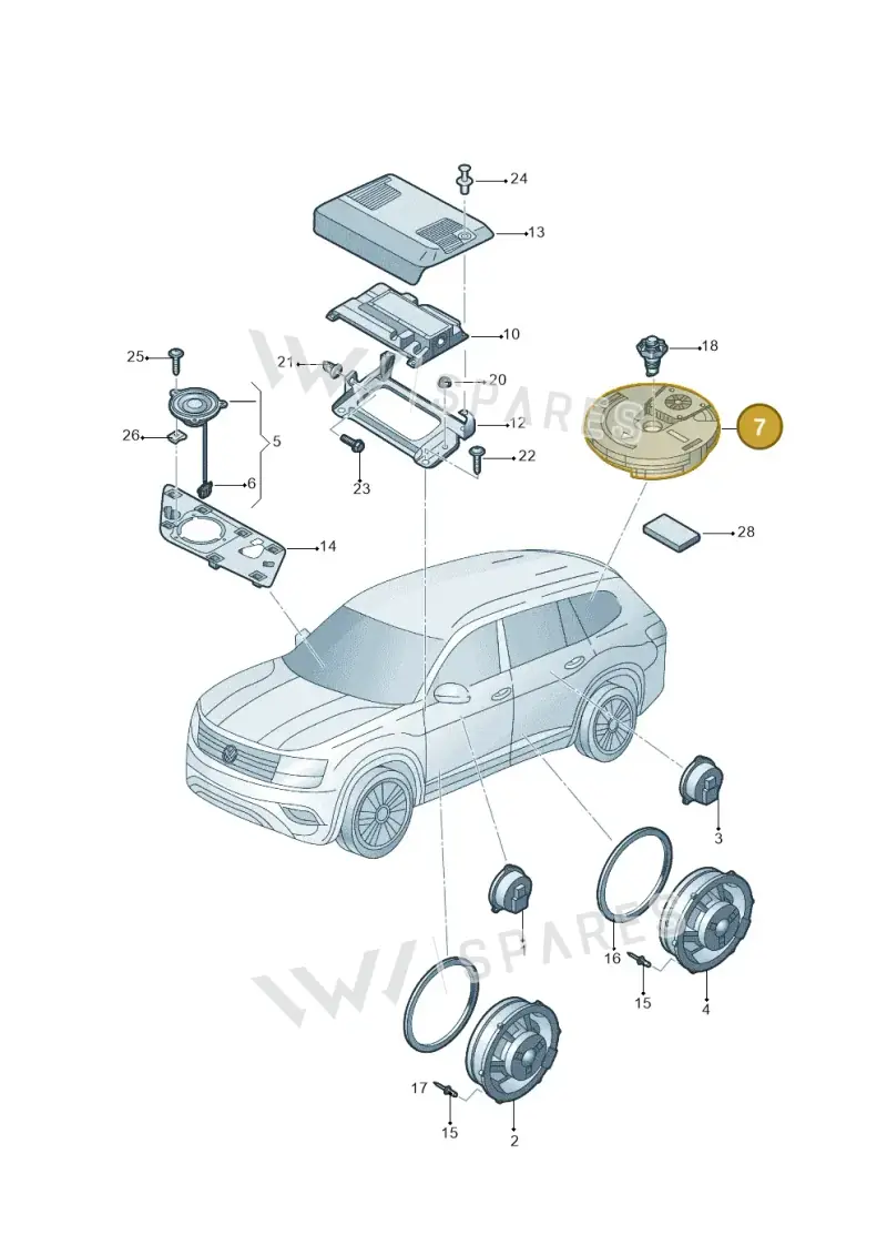 5NG035591 — Volkswagen Tiguan (2016-2023) diagram 808035350, position 7