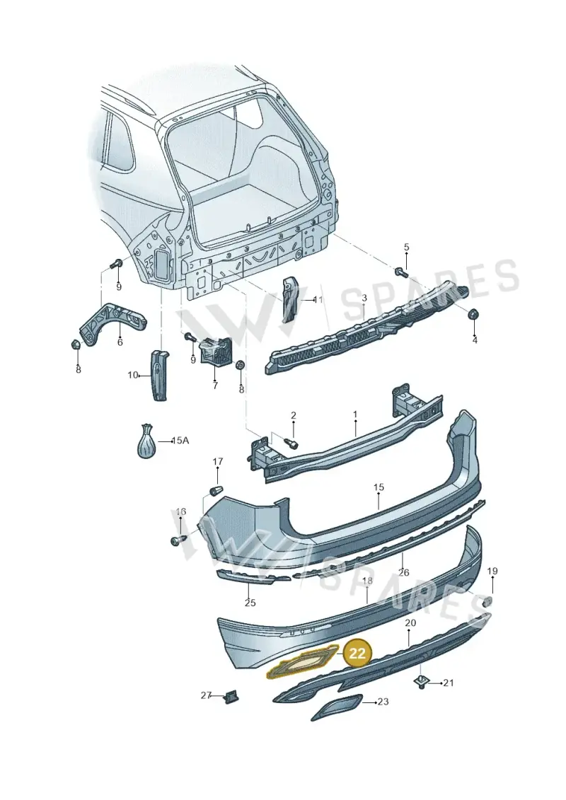 5NN8070559B9 — Volkswagen Tiguan 2.0 4Motion (2017-2024) diagram 833807050, position 22