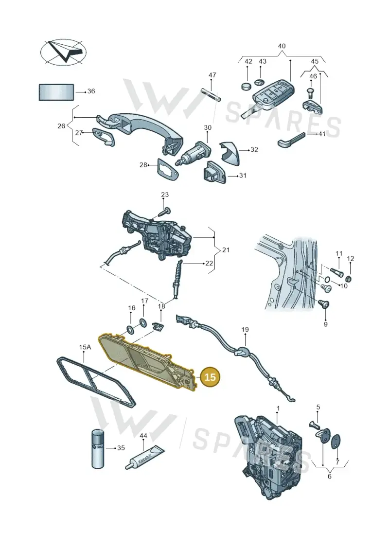 5NN837113BZNX — Volkswagen Tiguan 2.0 4Motion (2017-2024) diagram 833837000, position 15