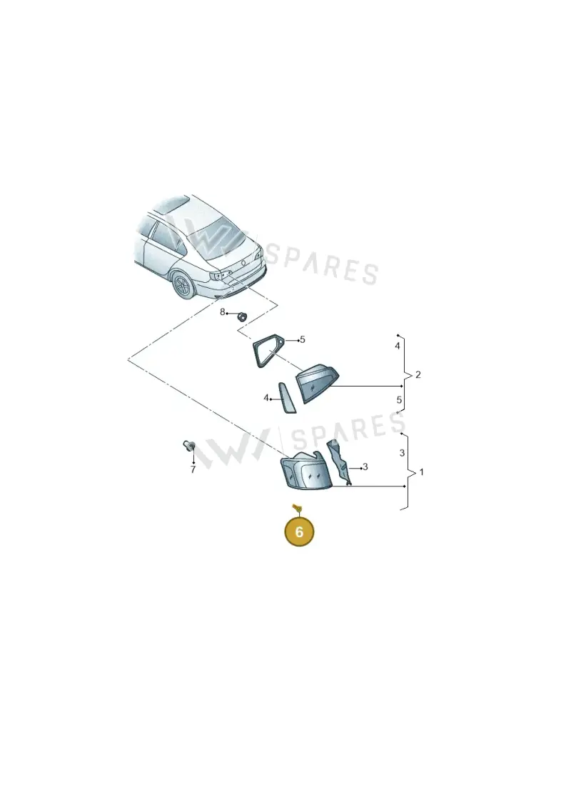 5P0945246A — Volkswagen E-Bora (2019-) diagram 437945000, position 6
