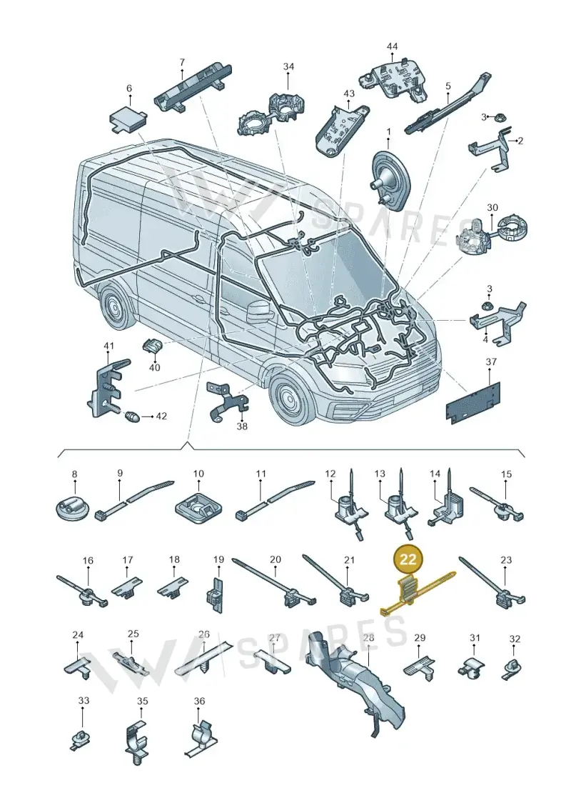 5P0971848 — Volkswagen E-Crafter 35 (2018-2024) diagram 806971820, position 22