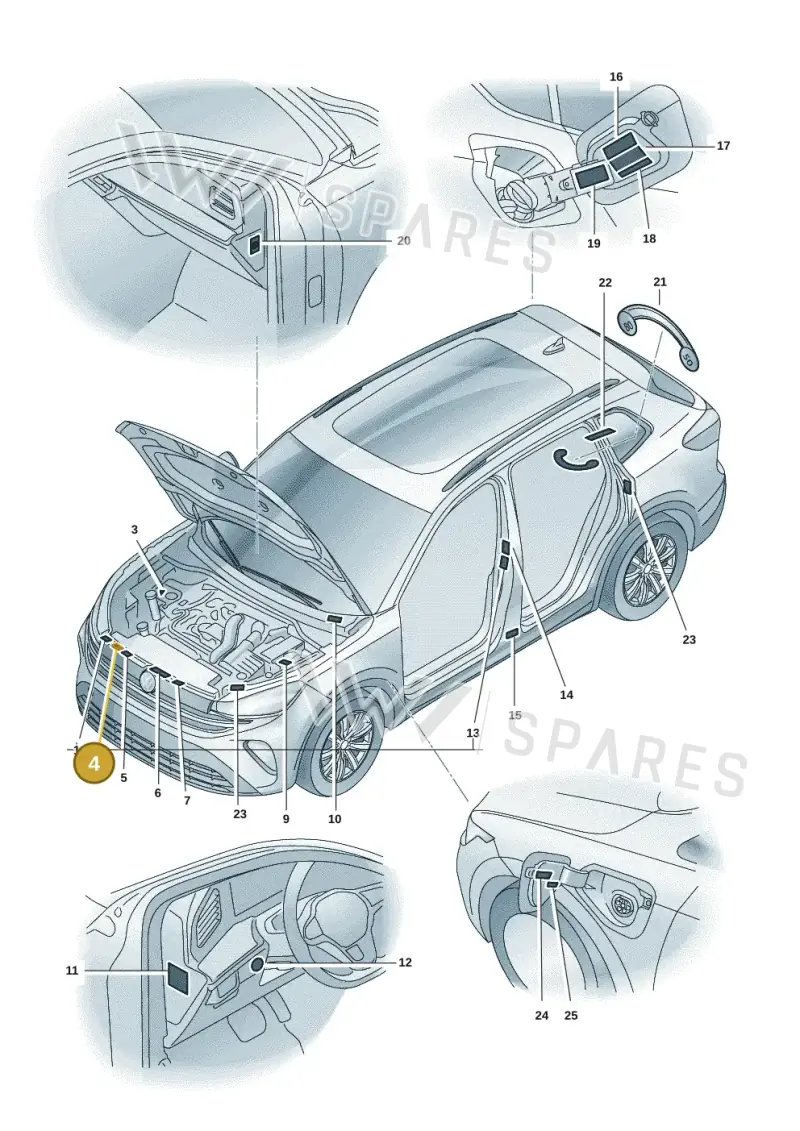 5Q0010014P — Volkswagen Tiguan 2.0 (2023-) diagram 57x010000, position 4