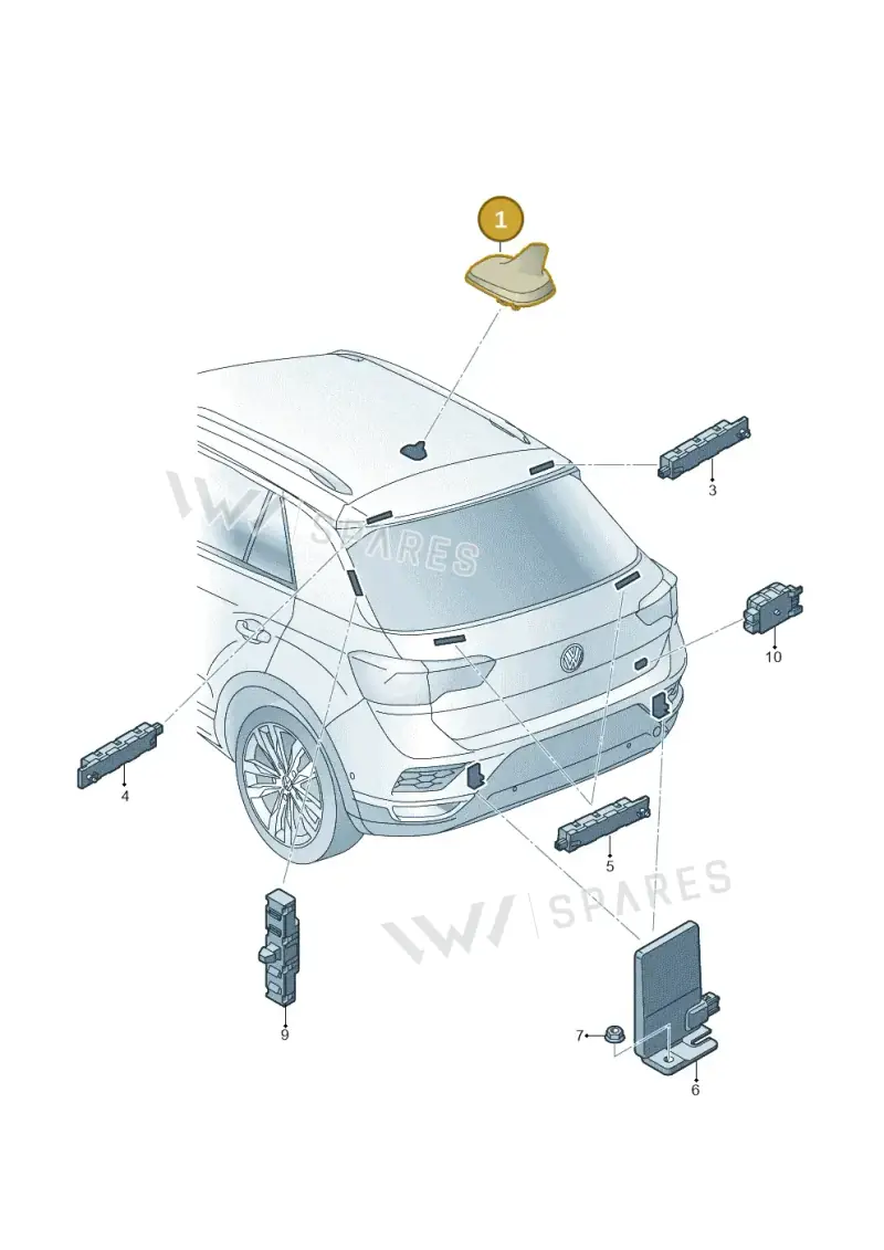 5Q0035507AQ5FQ — Volkswagen T-Roc BlueMotion (2017-2024) diagram 813035200, position 1