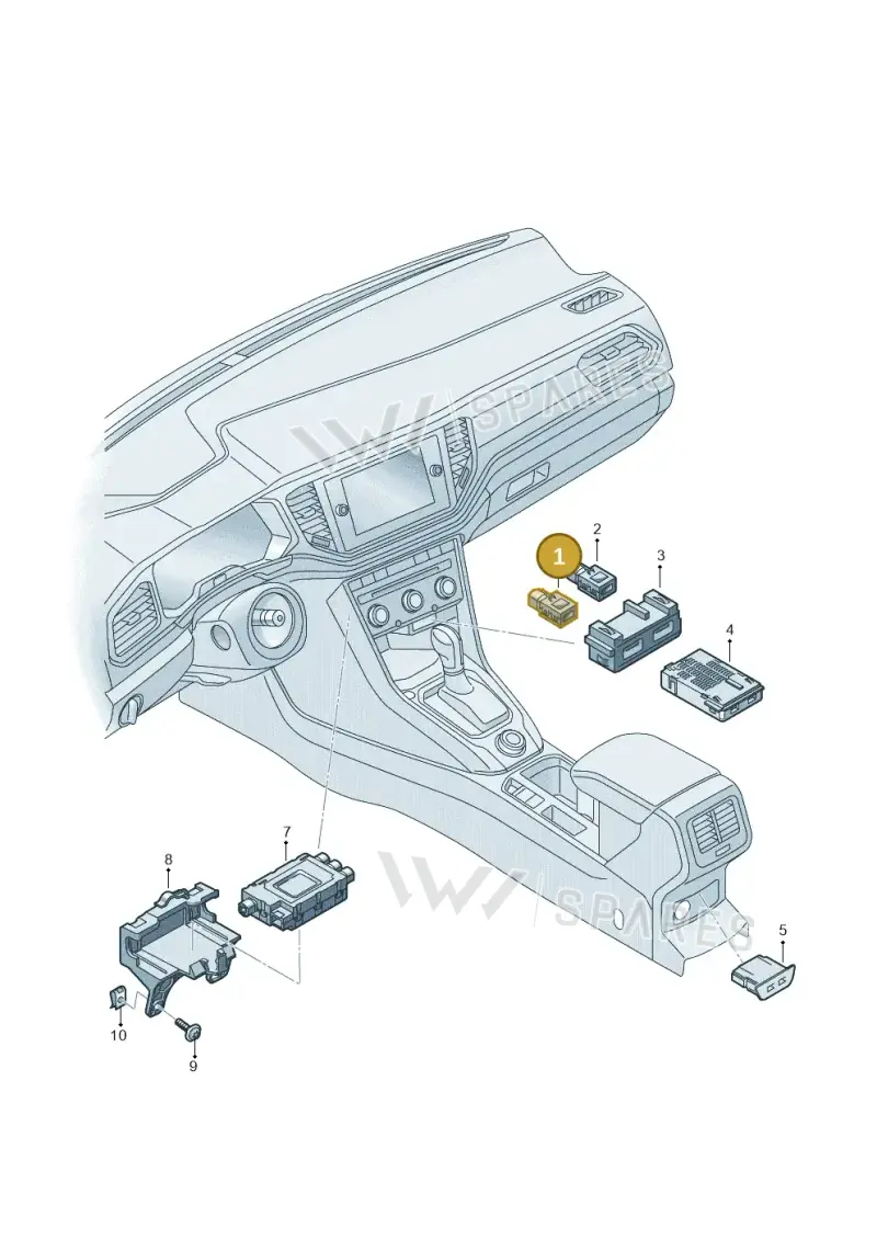 5Q0035726 — Volkswagen T-Roc BlueMotion (2017-2024) diagram 813035780, position 1