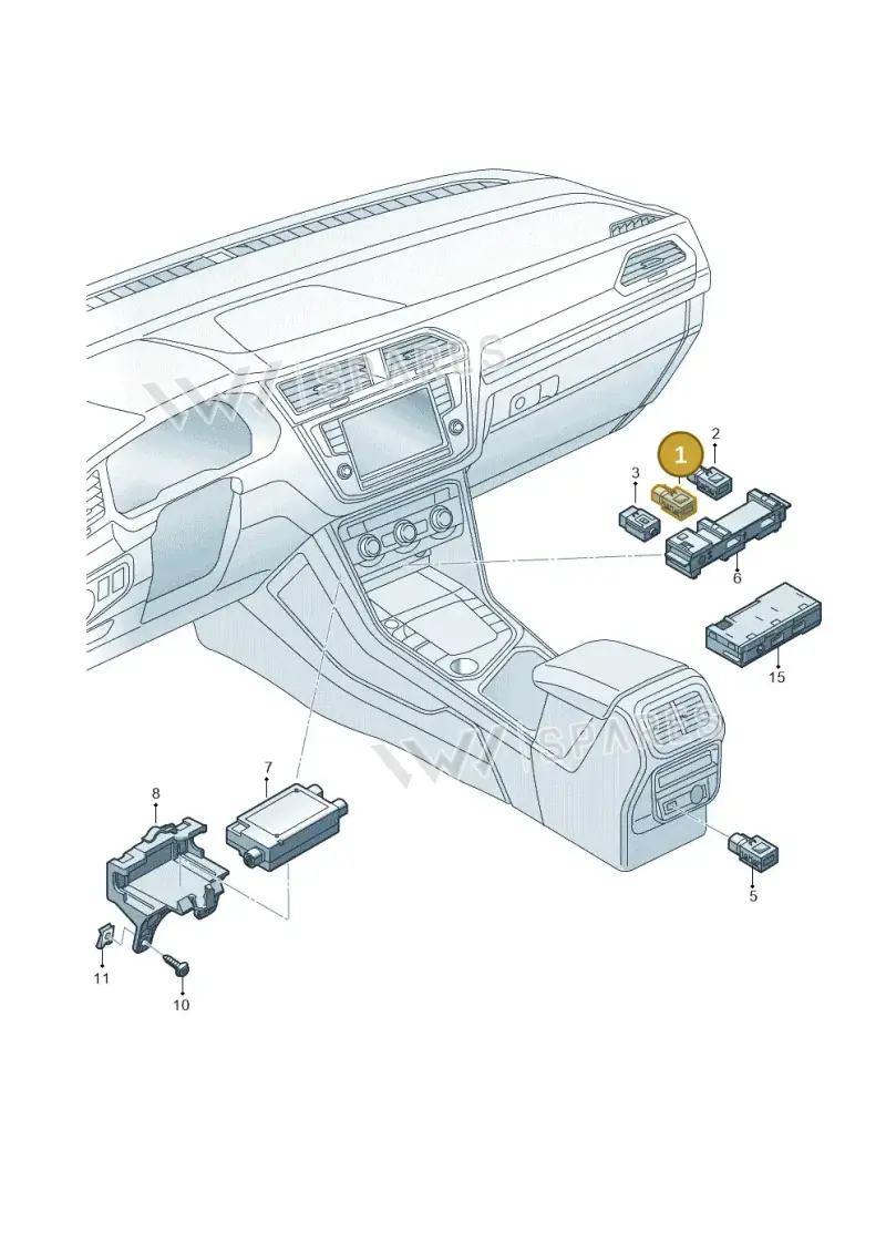 5Q0035726E — Volkswagen Tiguan (2017-) diagram 884035780, position 1