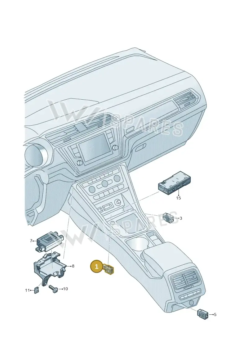 5Q0035726N — Volkswagen Touran 2,0 BlueMotion (2015-2024) diagram 869035780, position 1