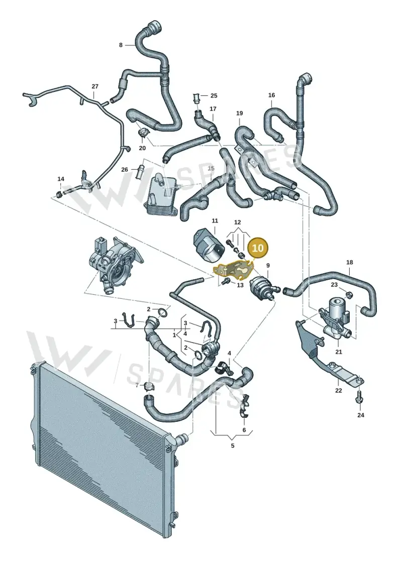 5Q0121093BA — Volkswagen Multivan (2021-) diagram 7t0121420, position 10