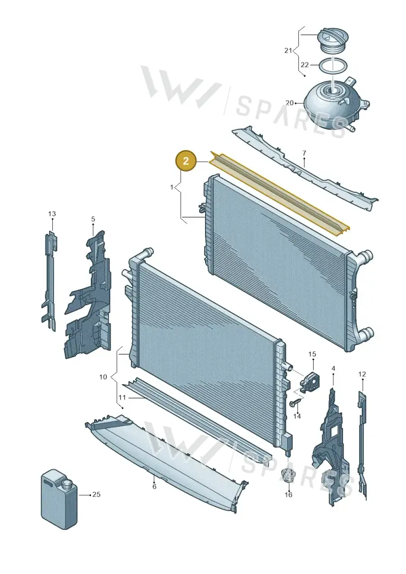 5Q0121345G — Volkswagen Tiguan 2.0 4Motion (2017-2024) diagram 884122080, position 2