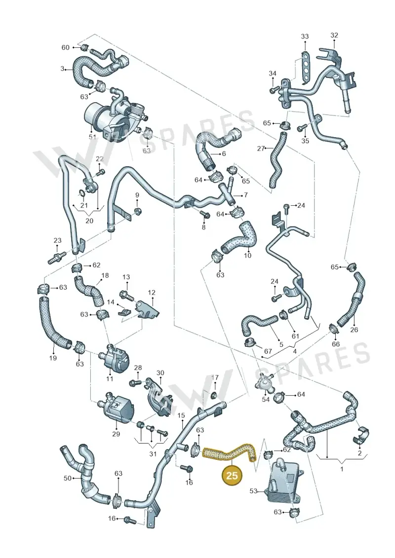 5Q0122058R — Volkswagen Arteon (2017-2023) diagram 803121680, position 25