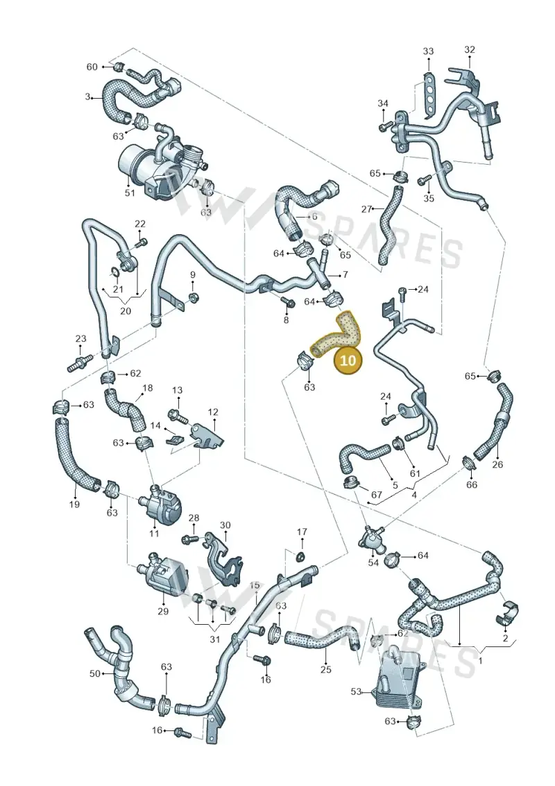 5Q0122073CE — Volkswagen Arteon (2017-2023) diagram 803121680, position 10