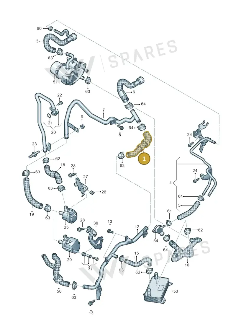 5Q0122073CE — Volkswagen T-Roc BlueMotion (2017-2024) diagram 828121000, position 1