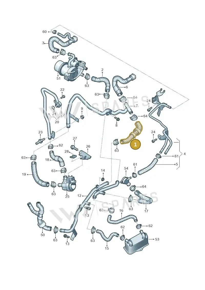 5Q0122073R — Volkswagen Caddy Maxi Kombi (2020-2024) diagram 745121590, position 1